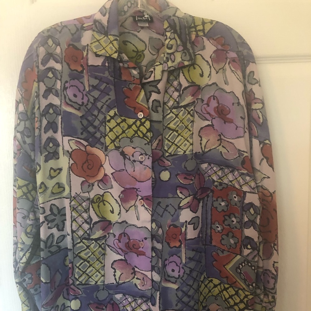 Oversized Silk Top